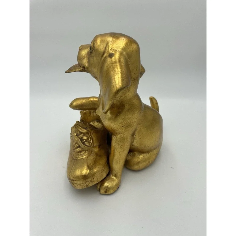 Vintage MCM  Freeman McFarlin Rutledge 859  Gold Leaf ‎ Puppy Dog w/Shoe
